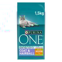 PURINA ONE BIFENSIS COAT &amp; HAIRBALL Katzenfutter trocken Huhn