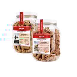 MERA pure sensitive goody snacks Mixpaket Truthahn &amp; Reis / Lachs &amp; Reis 4x600g