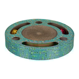 Trixie Kratztrommel mit Spielzeug Ã¸33cm blau