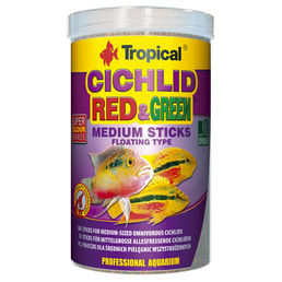 Tropical Cichlid Red&amp;Green Medium Sticks 1L